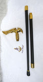 Gold Royal Eagle Luxury Walking Cane – Ceremonial Party Groom Celebrant Gentleman Cane