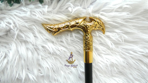 Gold Royal Eagle Luxury Walking Cane – Ceremonial Party Groom Celebrant Gentleman Cane