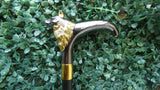 Gold Black Wolf Head Walking Stick Cane Walking Stick Cane | Wedding Groom Staff |Ceremonial Walking Cane