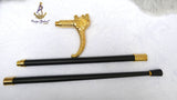 Lion Head Walking Cane | Gold Lion Handle Walking Stick | African Traditional Groom Cane | Royal King Costume Cane | Nigerian Wedding Accessory | Decorative Gentleman Cane