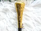 Inscribed Decorative Young Boy Prince Walking Stick – Ornamental Handle Cane African Walking Staff