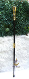 Inscribed Decorative Chief Groom Walking Stick – Ornamental Handle Gentlemen’s Cane African Walking Staff (Copy)