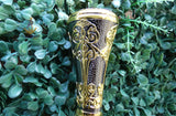 Inscribed Decorative Young Boy Prince Walking Stick – Ornamental Handle Cane African Walking Staff