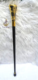 Inscribed Decorative Young Boy Prince Walking Stick – Ornamental Handle Cane African Walking Staff