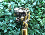 Gold Black Lion Head Walking Stick Cane Walking For Gentle Men | Wedding Groom Staff |Ceremonial Walking Cane