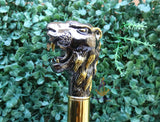 Gold Black Lion Head Walking Stick Cane Walking For Gentle Men | Wedding Groom Staff |Ceremonial Walking Cane