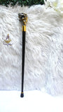 Gold Black Lion Head Walking Stick Cane Walking For Gentle Men | Wedding Groom Staff |Ceremonial Walking Cane