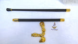 Gold Skull Handle Walking Stick Cane | Igbo Edo Yoruba Traditional Wedding Groom Staff | African Chieftaincy Ceremonial Walking Cane