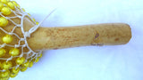 Yellow Nigeria Shekere A Traditional African Percussion Instrument