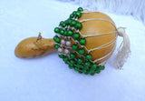 Yellow with Pink Nigeria Shekere A Traditional African Percussion Instrument