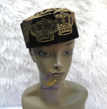 Quality Black Velvet Igbo Men Male Cap Isiagu Traditional Chieftaincy Hat