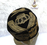 Quality Black Velvet Igbo Men Male Cap Isiagu Traditional Chieftaincy Hat