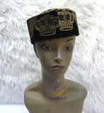 Quality Black Velvet Igbo Men Male Cap Isiagu Traditional Chieftaincy Hat