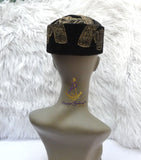 Quality Black Velvet Igbo Men Male Cap Isiagu Traditional Chieftaincy Hat