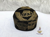Quality Black Velvet Igbo Men Male Cap Isiagu Traditional Chieftaincy Hat