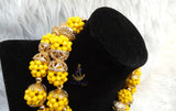 Yellow African Beaded Jewellery Set | Nigerian Wedding Beads | Bridal Statement Necklace Set | Handmade Beaded Necklace, Earrings & Bracelet | Traditional African Jewellery