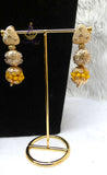 Yellow African Beaded Jewellery Set | Nigerian Wedding Beads | Bridal Statement Necklace Set | Handmade Beaded Necklace, Earrings & Bracelet | Traditional African Jewellery