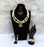 PrestigeApplause African Ivory White Beads Nigerian Traditional Men Women Couple Bridal Wedding Necklace Jewellery Set