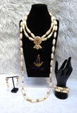 PrestigeApplause African Ivory White Beads Nigerian Traditional Men Women Couple Bridal Wedding Necklace Jewellery Set