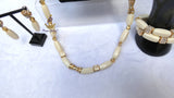 PrestigeApplause African Ivory White Beads Nigerian Traditional Men Women Couple Bridal Wedding Necklace Jewellery Set
