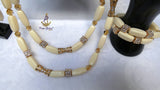 PrestigeApplause African Ivory White Beads Nigerian Traditional Men Women Couple Bridal Wedding Necklace Jewellery Set