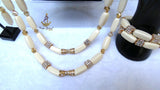 PrestigeApplause African Ivory White Beads Nigerian Traditional Wedding Necklace Jewellery Set