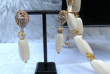 PrestigeApplause African Ivory White Beads Nigerian Traditional Wedding Necklace Jewellery Set