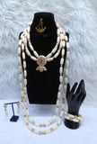 PrestigeApplause African Ivory White Beads Nigerian Traditional Wedding Necklace Jewellery Set