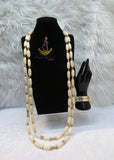 PrestigeApplause African Ivory White Beads Nigerian Traditional Men Women Couple Bridal Wedding Necklace Jewellery Set