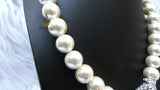 Pearls Cream Off-White Beautiful Bridal Wedding Crystal Party Necklace Jewellery