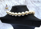 Pearls Cream Off-White Beautiful Bridal Wedding Crystal Party Necklace Jewellery