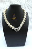Pearls Cream Off-White Beautiful Bridal Wedding Crystal Party Necklace Jewellery