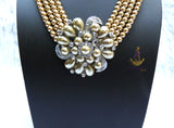Clearance Gold Pearl 3 Layers Strand Necklace | Crystal Love Statement Necklace | Bridal Jewellery | Wedding Necklace | Gift for Her