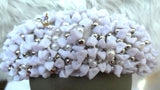 White Coral Beaded Statement Headband, Wedding Hair Accessory, Embellished Wide Hairband, Wedding Guest Headpiece