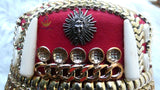 Igbo Red Chief Cap, Beaded Cowrie Ceremonial Hat | Nigerian Traditional Wear