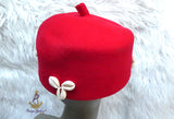 Red Cowrie Shell Igbo Cap, Nigerian Traditional Ceremonial Hat | Men's Wear | African Traditional Chief Hat