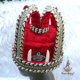 Extra Tall Royal Crown King Hat Red Ceremonial Headpiece | Men's Regalia | Cultural Delta Igbo Edo Groom Traditional Wedding Costume Cap