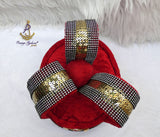 Extra Tall Royal Crown King Hat Red Ceremonial Headpiece | Men's Regalia | Cultural Delta Igbo Edo Groom Traditional Wedding Costume Cap