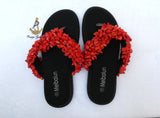 Original Coral Bead Slide Sandals | African Traditional Wedding Slippers | Igbo Edo Yoruba Bridal Shoes | Handmade Coral Beaded Slides for Women
