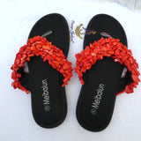 Original Coral Bead Slide Sandals | African Traditional Wedding Slippers | Igbo Edo Yoruba Bridal Shoes | Handmade Coral Beaded Slides for Women