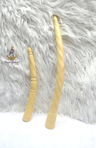 Chief Elephant Tusk Replica – African Traditional Igbo Nigerian Edo Delta Odu Hand-Held Nze/Ozo Staff
