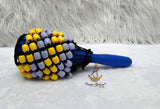 Small Yellow Purple Green Mix Orange Nigeria Shekere A Traditional African Percussion Instrument