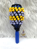 Small Yellow Purple Green Mix Orange Nigeria Shekere A Traditional African Percussion Instrument