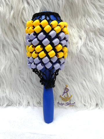 Small Yellow Purple Green Mix Orange Nigeria Shekere A Traditional African Percussion Instrument