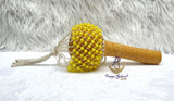Yellow Nigeria African Shekere A Traditional African Percussion Instrument