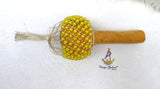 Yellow Nigeria African Shekere A Traditional African Percussion Instrument