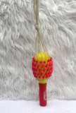 Small Yellow Purple Green Mix Orange Nigeria Shekere A Traditional African Percussion Instrument