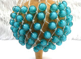 Blue Mixed Orange Nigeria Shekere A Traditional African Percussion Instrument