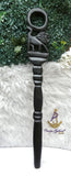 Black Elephant Walking Stick, Carved Ceremonial Cane | African-Inspired Staff Wedding Groom Staff |Ceremonial Walking Cane
