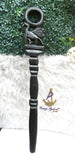 Black Elephant Walking Stick, Carved Ceremonial Cane | African-Inspired Staff Wedding Groom Staff |Ceremonial Walking Cane